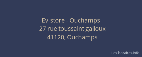 Ev-store - Ouchamps