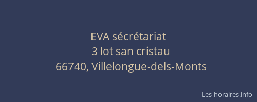 EVA sécrétariat