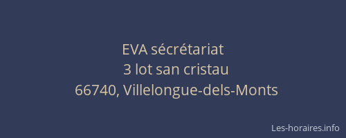 EVA s&eacute;cr&eacute;tariat