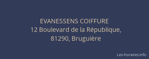 EVANESSENS COIFFURE