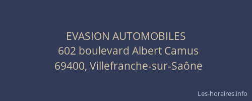 EVASION AUTOMOBILES