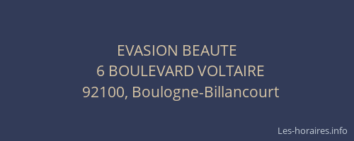 EVASION BEAUTE