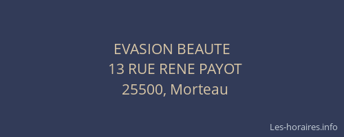EVASION BEAUTE
