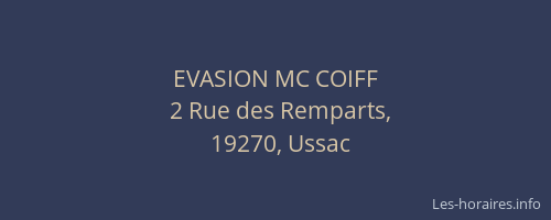 EVASION MC COIFF