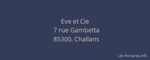 Eve et Cie