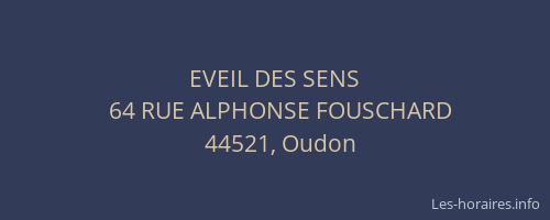 EVEIL DES SENS