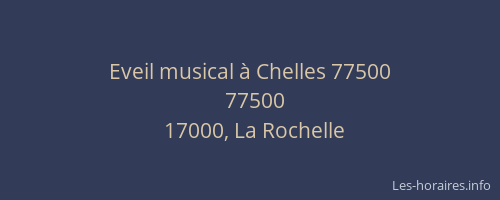 Eveil musical à Chelles 77500