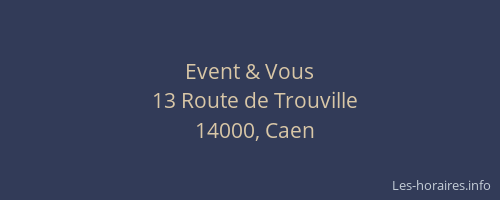 Event & Vous