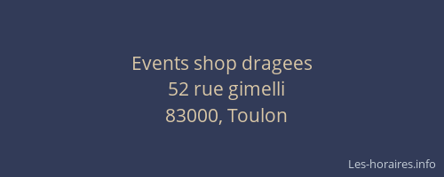 Events shop dragees