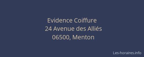 Evidence Coiffure
