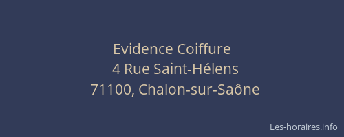 Evidence Coiffure