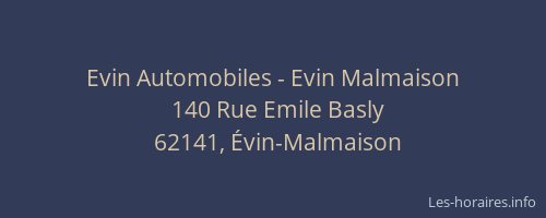 Evin Automobiles - Evin Malmaison