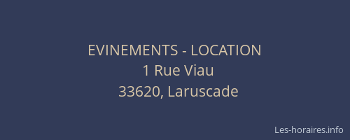 EVINEMENTS - LOCATION