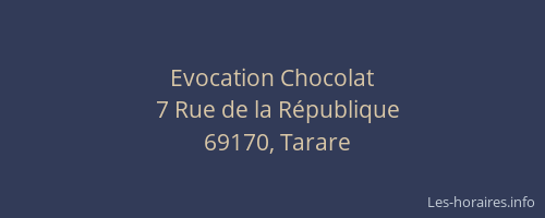 Evocation Chocolat