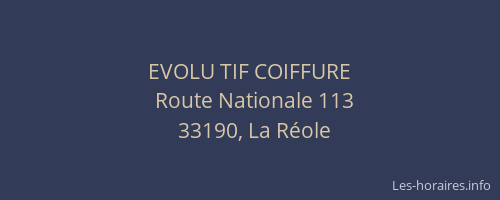 EVOLU TIF COIFFURE