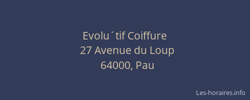 Evolu´tif Coiffure