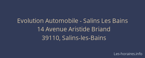 Evolution Automobile - Salins Les Bains