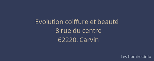 Evolution coiffure et beaut&eacute;