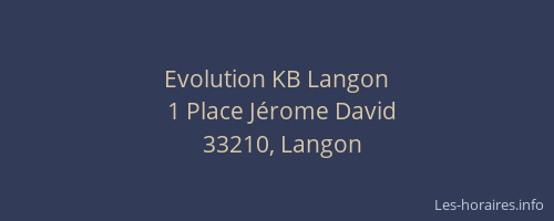 Evolution KB Langon