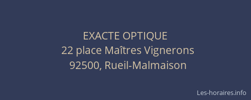 EXACTE OPTIQUE