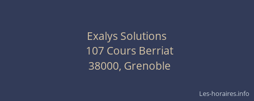 Exalys Solutions