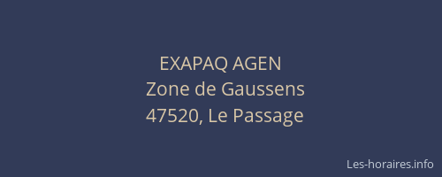 EXAPAQ AGEN