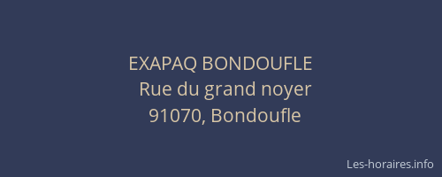 EXAPAQ BONDOUFLE