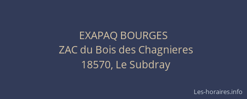 EXAPAQ BOURGES