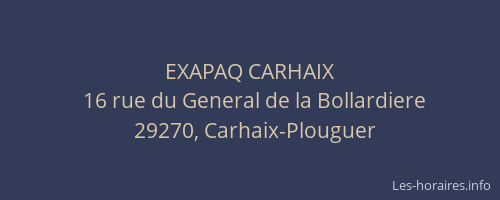 EXAPAQ CARHAIX