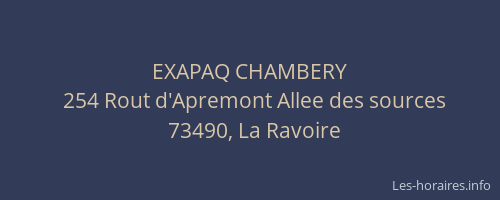 EXAPAQ CHAMBERY