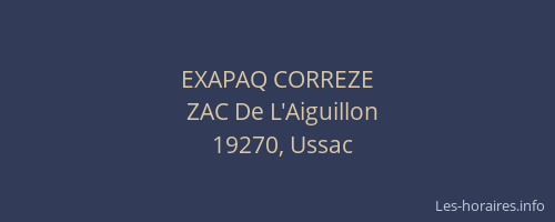 EXAPAQ CORREZE