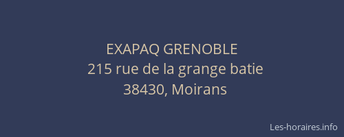 EXAPAQ GRENOBLE
