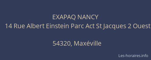EXAPAQ NANCY