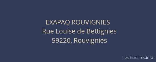 EXAPAQ ROUVIGNIES