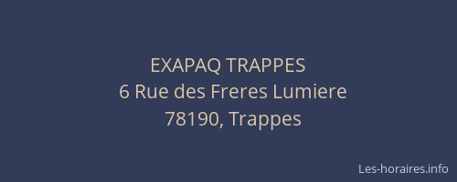 EXAPAQ TRAPPES