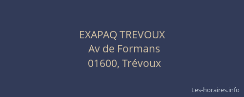 EXAPAQ TREVOUX