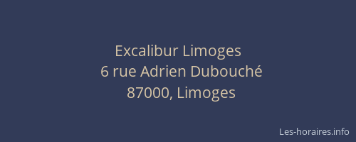 Excalibur Limoges