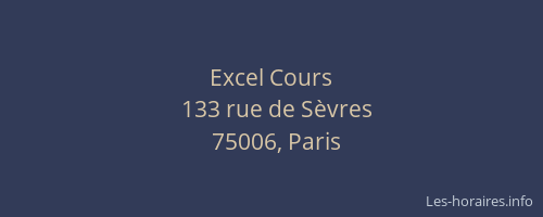 Excel Cours