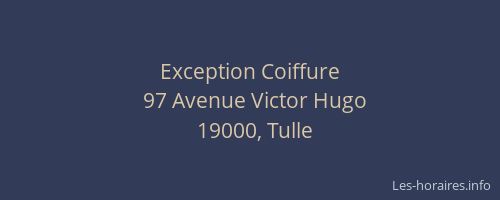 Exception Coiffure