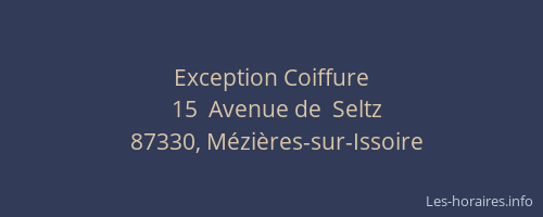 Exception Coiffure