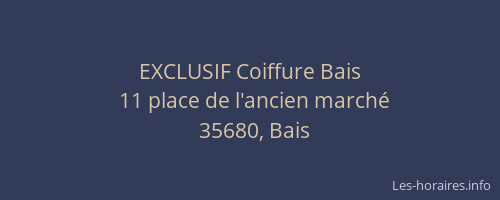 EXCLUSIF Coiffure Bais