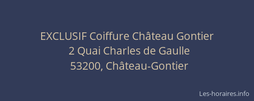 EXCLUSIF Coiffure Château Gontier