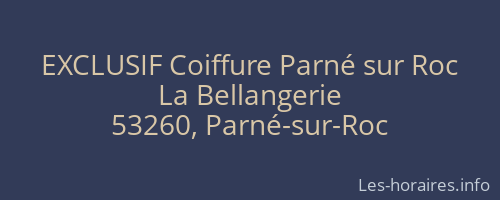 EXCLUSIF Coiffure Parné sur Roc