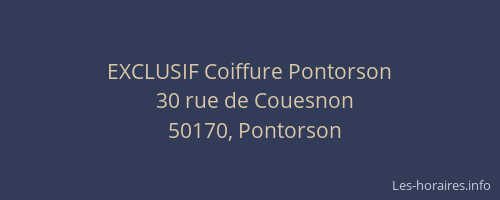 EXCLUSIF Coiffure Pontorson