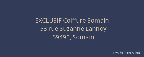 EXCLUSIF Coiffure Somain
