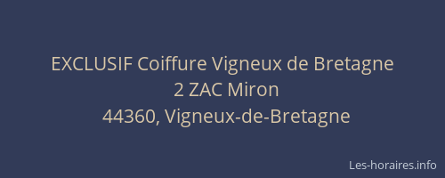 EXCLUSIF Coiffure Vigneux de Bretagne
