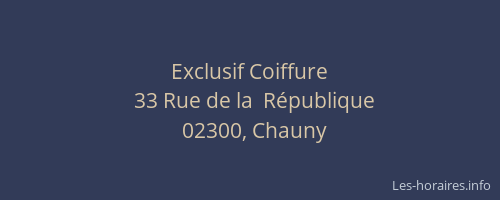 Exclusif Coiffure
