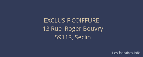 EXCLUSIF COIFFURE