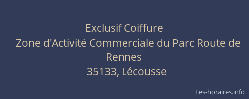 Exclusif Coiffure