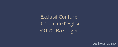 Exclusif Coiffure